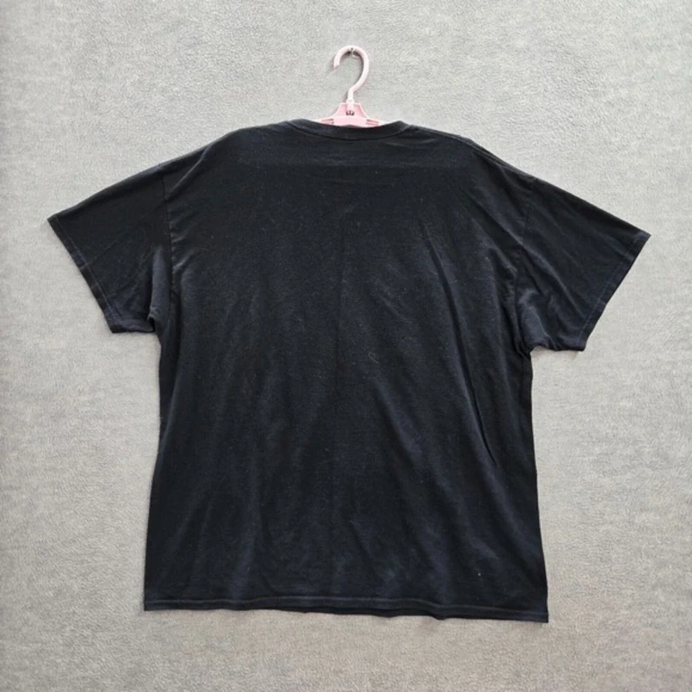WWE Men Shirt 2X Black Knit Wrestlers Short‎ Sleeve Logo Cotton
